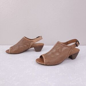 New! PAUL GREEN Lois Perforated Slingback Sandals US 7.5